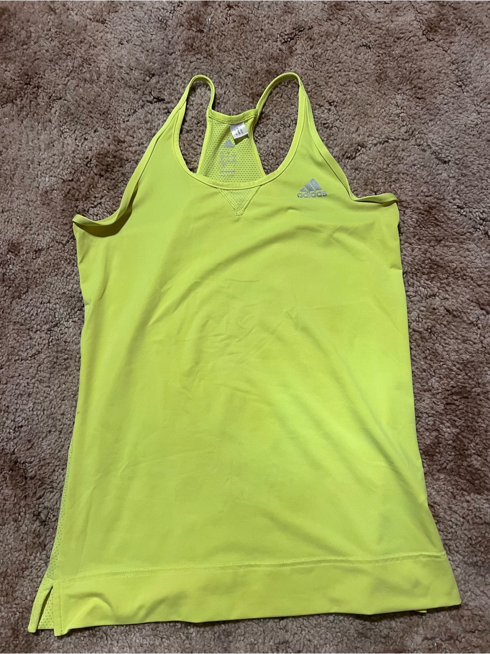 adidas Neon Lime Racerback Workout Tank